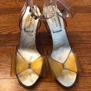 Kate Spade clear jelly Cinderella heels